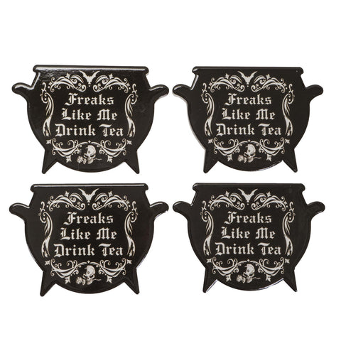 FREAKS LIKE ME CAULDRON COASTER SET 4 C/24