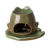 FROG ON LILY PAD OIL BURNER C/24