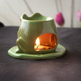 FROG ON LILY PAD OIL BURNER C/24