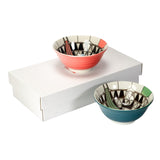 FLW 2PC MED BOWL SET IMPERIAL HOTEL PEACOCK 6"D C/16 MIN OF 2