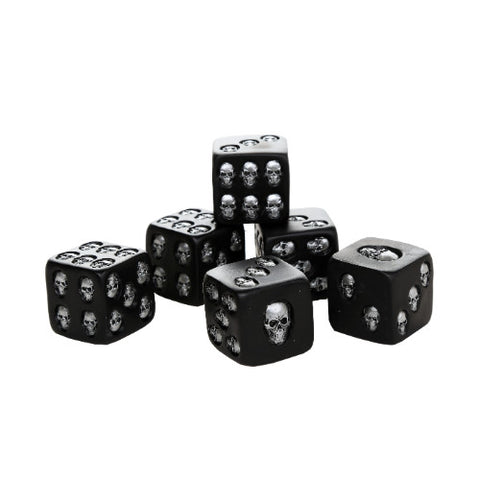 SKULL DICES SET OF 6 C/24