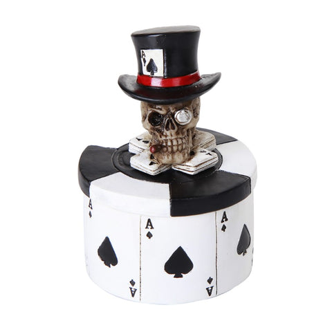 DISC-POKER SKULL MINI BOX  4PC PACK  C/12 MINIMUM OF 2