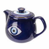 EVIL EYE TEA POT BLUE C/36