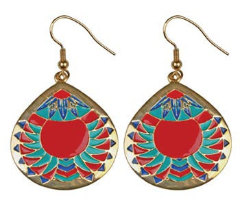 CHEVRON MEDALLION EARRINGS , DC/60