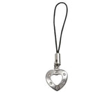 HEART W/CRYSTALS MOBILE STRAP , DC/60