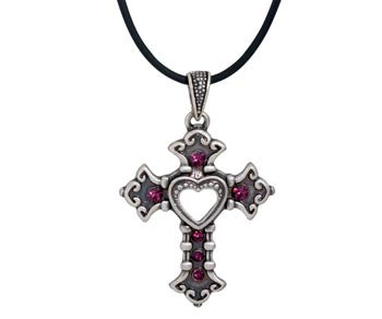 HEART CROSS PENDANT , C/60