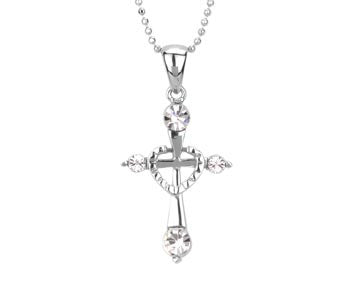 Cross and Heart Pendant