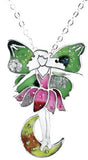 Pink & Green Fairy Pendant