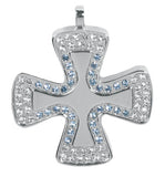 Stone Crusted Cross Pendant