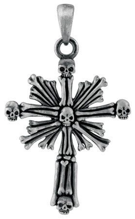 SKULL CROSS PENDANT, C/60