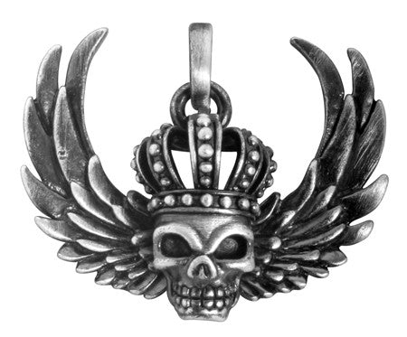 CROWN WING SKULL PENDANT, C/60