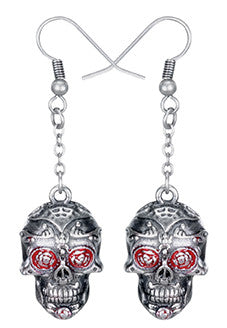 DOD TATTOO SKULL EARRINGS, C/30