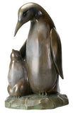 BRONZE PENGUIN MOTHER & CHILD, C/1